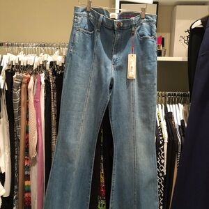 Alice + Olivia Light Blue Flare Jeans